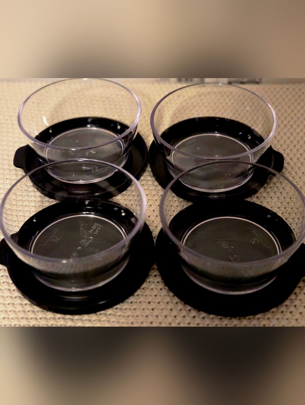 Tupperware Clearly Elegant X Small Bowl Set/4 NWT